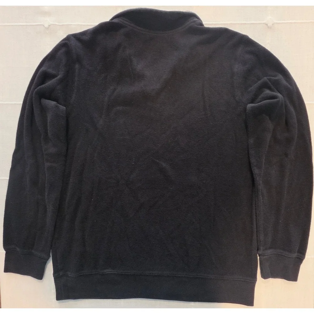 Old Navy Mens Small Black 100% Cotton Quarter Zip Pullover Lion Logo Sweater